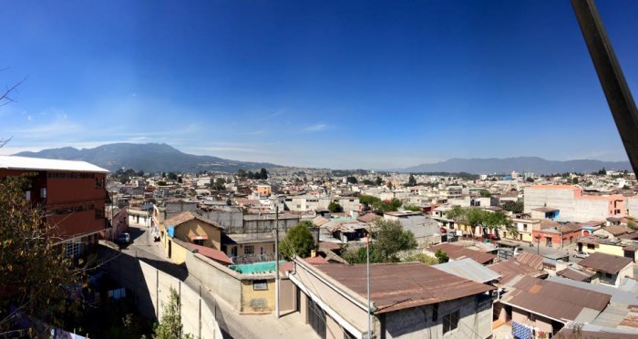 Vista desde el balcón del apartamento 1, Quetzaltenango.