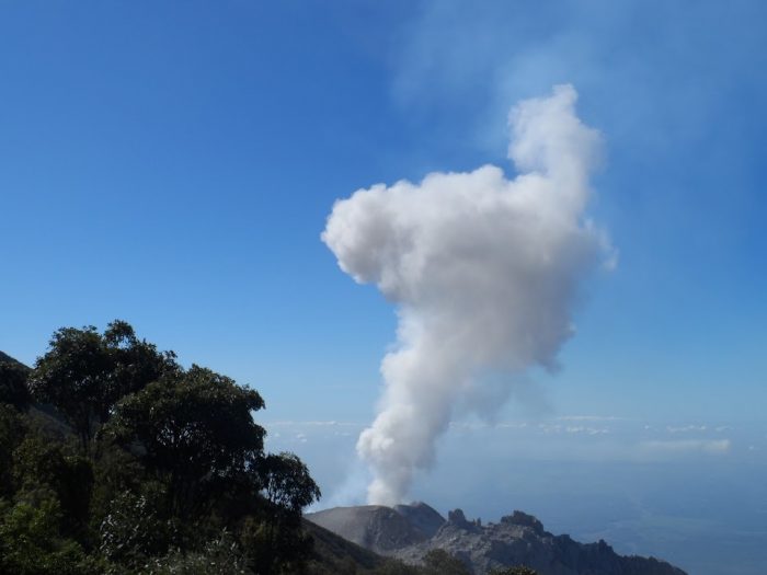 Fumarolas del volcán Santiaguito, Quetzaltenango