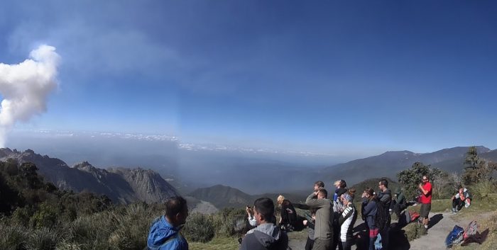 Vista panorámica desde el volcán Santiaguito, Quetzaltenango, Guatemala