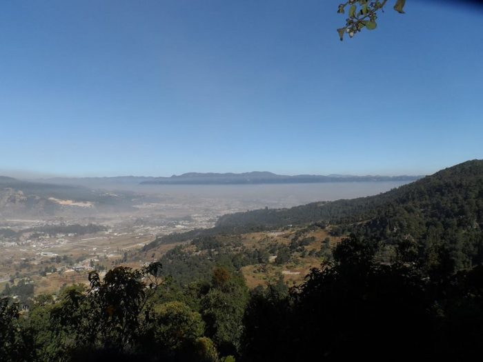 Vista desde el volcán Cerro Quemado, Quetzaltenango.